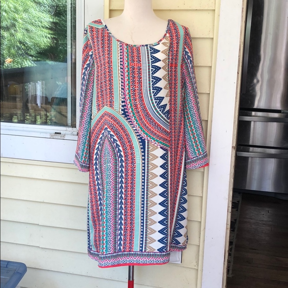 BEAUTIFUL PINK OWL SIZE LARGE DRESS